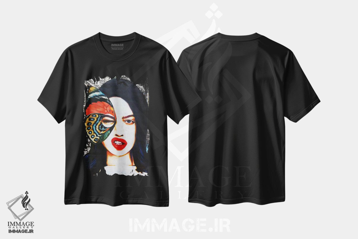 تیشرت طرح دار زنبور و پروانه، مدیوم اثر آنی ترازو | فروشگاه ایماژ