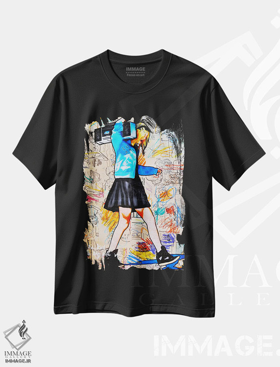 تیشرت طرح دار من همون بچه ای هستم با برنامه های بزرگ، مدیوم اثر آنی ترازو | فروشگاه ایماژ