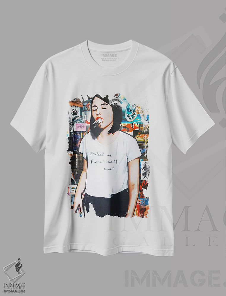 تیشرت طرح دار ویپم کن، مدیوم اثر آنی ترازو | immage.ir