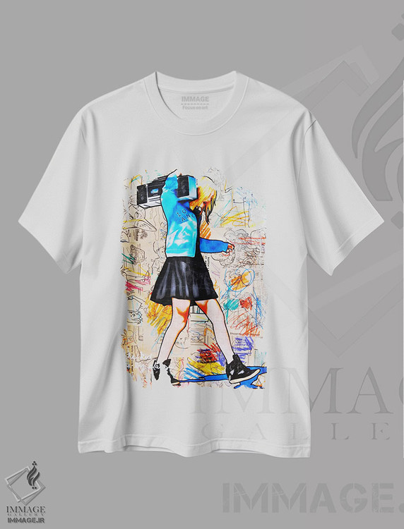تیشرت طرح دار من همون بچه ای هستم با برنامه های بزرگ، مدیوم اثر آنی ترازو | immage.ir