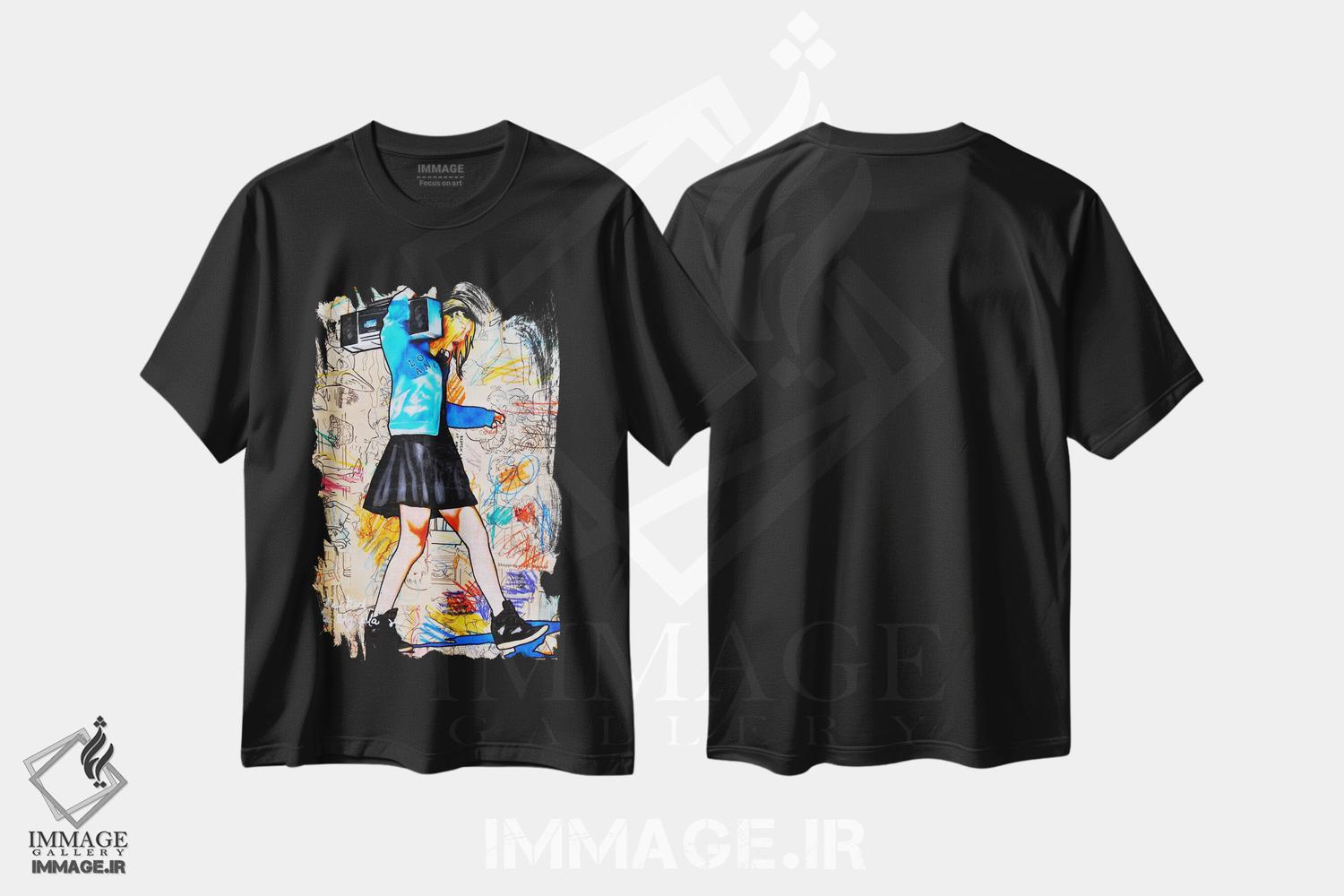 تیشرت طرح دار من همون بچه ای هستم با برنامه های بزرگ، مدیوم اثر آنی ترازو | فروشگاه ایماژ