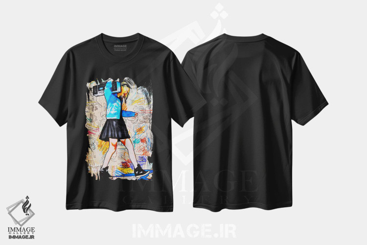 تیشرت طرح دار من همون بچه ای هستم با برنامه های بزرگ، مدیوم اثر آنی ترازو | فروشگاه ایماژ