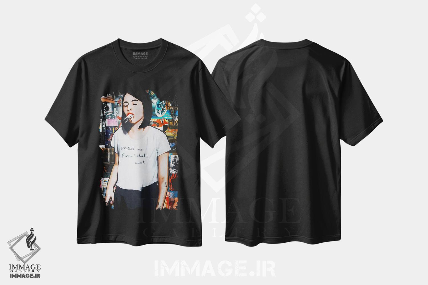 تیشرت طرح دار ویپم کن، مدیوم اثر آنی ترازو | فروشگاه ایماژ