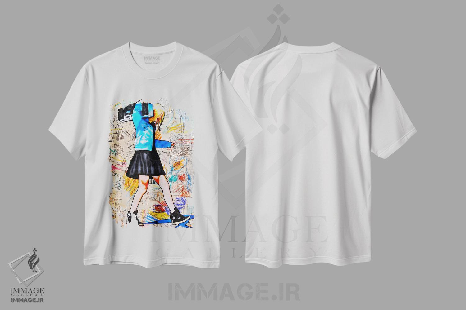 تیشرت طرح دار من همون بچه ای هستم با برنامه های بزرگ، مدیوم اثر آنی ترازو | immage.ir