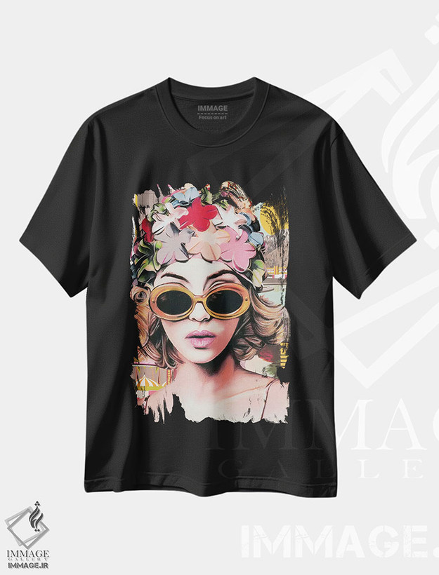 تیشرت طرح دار خنکای استخر، مدیوم اثر آنی ترازو | فروشگاه ایماژ