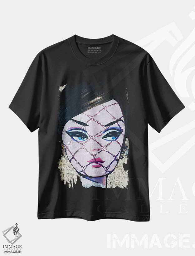 تیشرت طرح دار طعمی شبیه پپسی کولا دارد، مدیوم اثر آنی ترازو | فروشگاه ایماژ