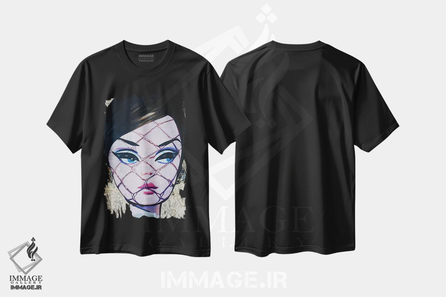 تیشرت طرح دار طعمی شبیه پپسی کولا دارد، مدیوم اثر آنی ترازو | فروشگاه ایماژ