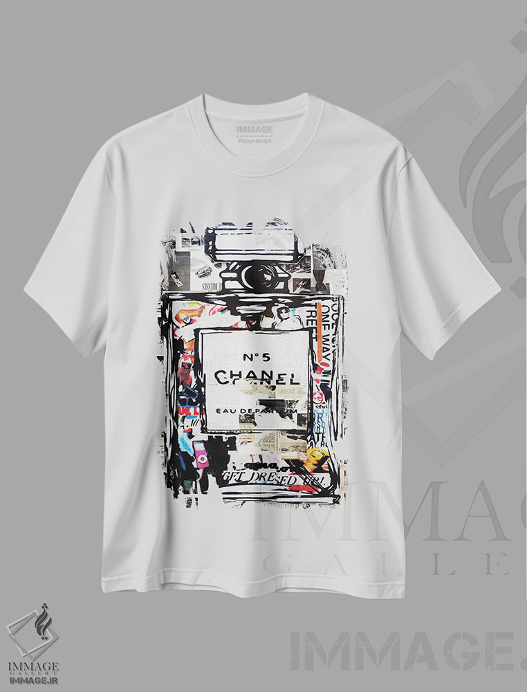 تیشرت طرح دار بوی مجلهٔ ووگ می دهد، مدیوم اثر آنی ترازو | immage.ir
