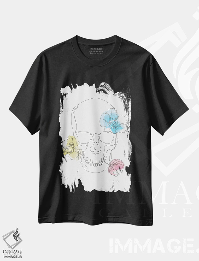 تیشرت طرح دار نکرومنس، دکوراسیون جایگزین اثر ادیلوم | فروشگاه ایماژ