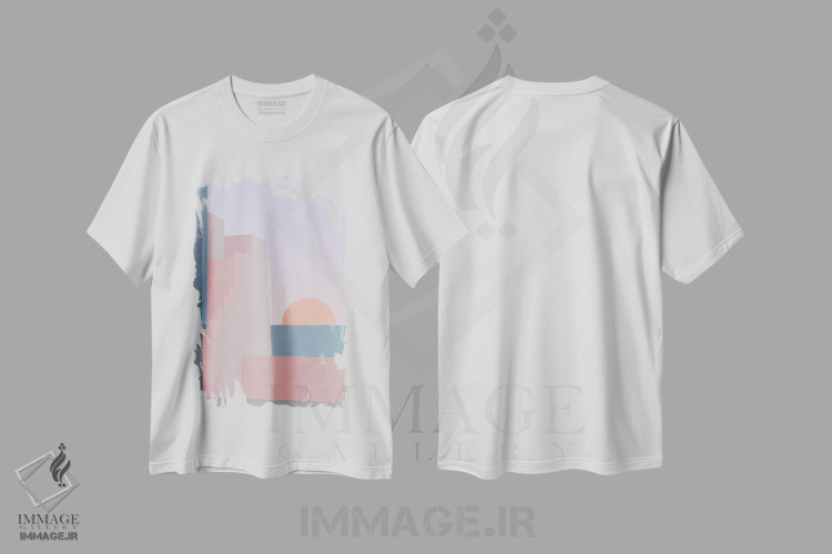 تیشرت طرح دار غروب اسپانیایی، تزئینی اثر آلیسا گالیتسینا | فروشگاه ایماژ