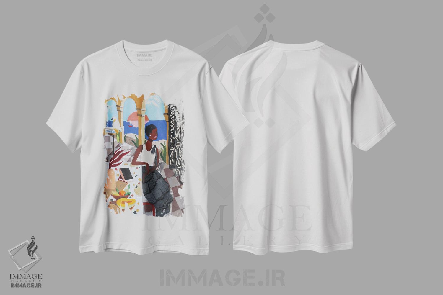 تیشرت طرح دار مدیترانه ای، تزئینی اثر آرتی گوآوا | immage.ir