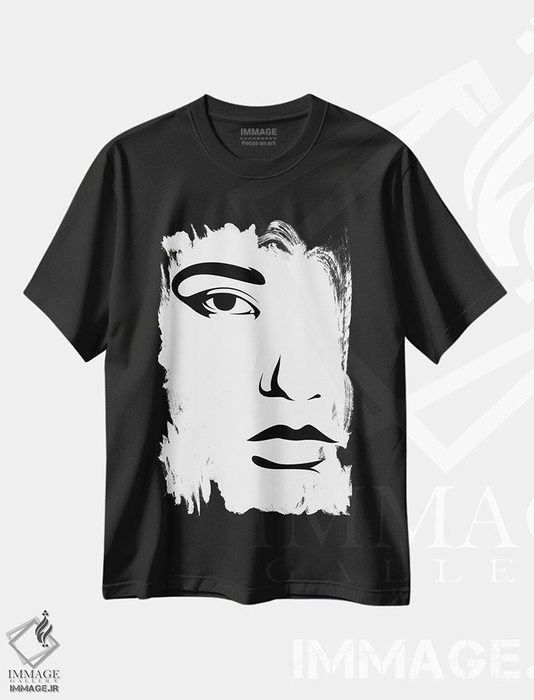 تیشرت طرح دار اتکا، هنر تزئینی سیاه و سفید اثر ادیلوم | immage.ir