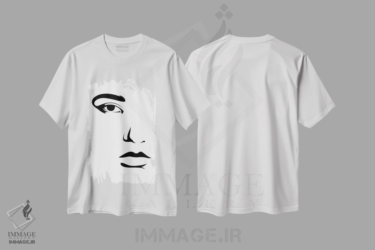 تیشرت طرح دار اتکا، هنر تزئینی سیاه و سفید اثر ادیلوم | فروشگاه ایماژ