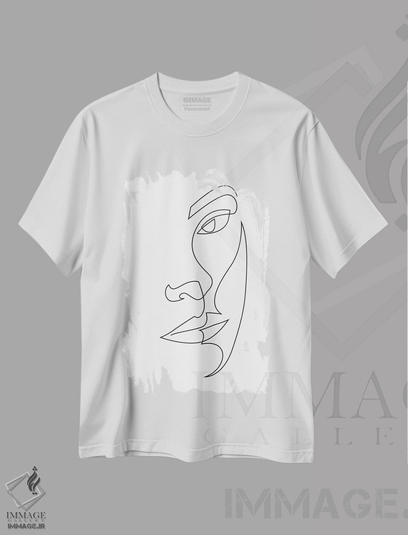 تیشرت طرح دار آرامش، هنر تزئینی سیاه و سفید اثر ادیلوم | immage.ir