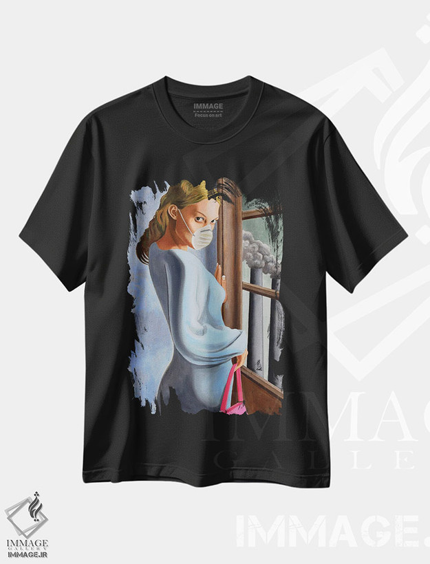 تیشرت طرح دار تردید، هنر فاخر معاصر اثر آندریا واندونی | فروشگاه ایماژ