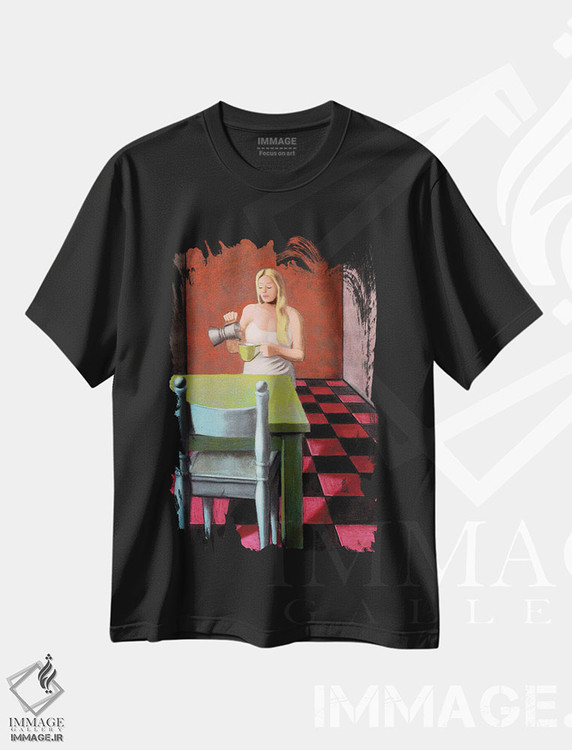 تیشرت طرح دار صبح، هنر فاخر معاصر اثر آندریا واندونی | immage.ir