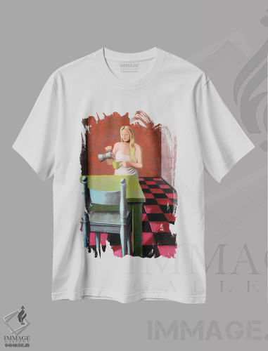 تیشرت طرح دار صبح، هنر فاخر معاصر اثر آندریا واندونی | فروشگاه ایماژ