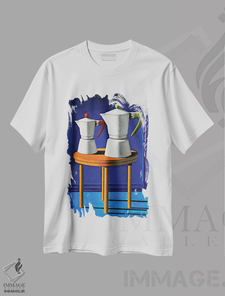 تیشرت طرح دار صبح خاموش II، هنر فاخر معاصر اثر آندریا واندونی | immage.ir