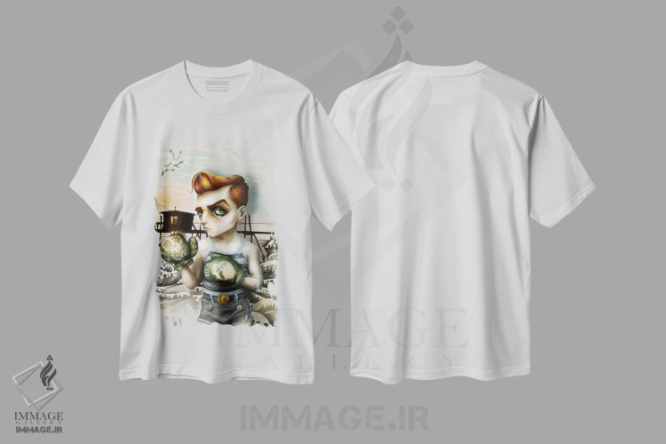 تیشرت طرح دار مارسل آپرکیوت، هنر فاخر معاصر اثر آنتنور ون خان | فروشگاه ایماژ