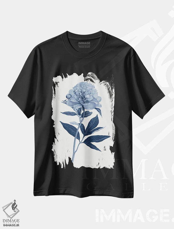 تیشرت طرح دار گیاه شناسی آبی قدیمی VII، تزئینی اثر امیلی وینتیج کو | immage.ir