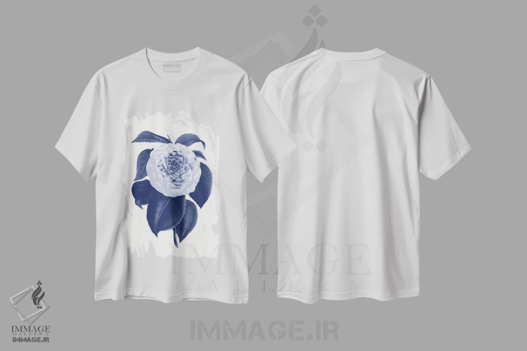 تیشرت طرح دار گیاه شناسی آبی قدیمی IX، تزئینی اثر امیلی وینتیج کو | immage.ir