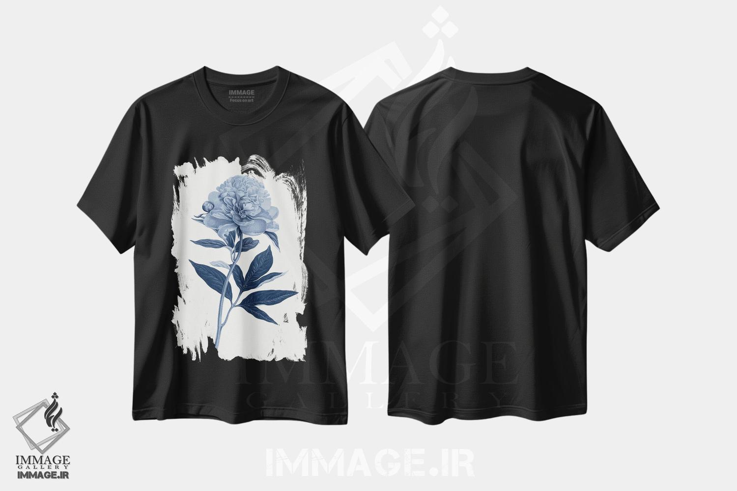 تیشرت طرح دار گیاه شناسی آبی قدیمی VII، تزئینی اثر امیلی وینتیج کو | immage.ir