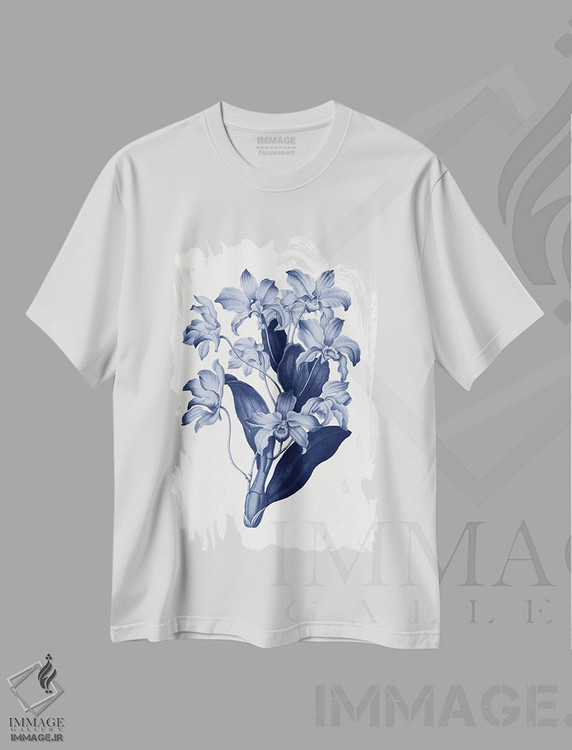 تیشرت طرح دار گیاه شناسی آبی قدیمی XI، تزئینی اثر امیلی وینتیج کو | immage.ir
