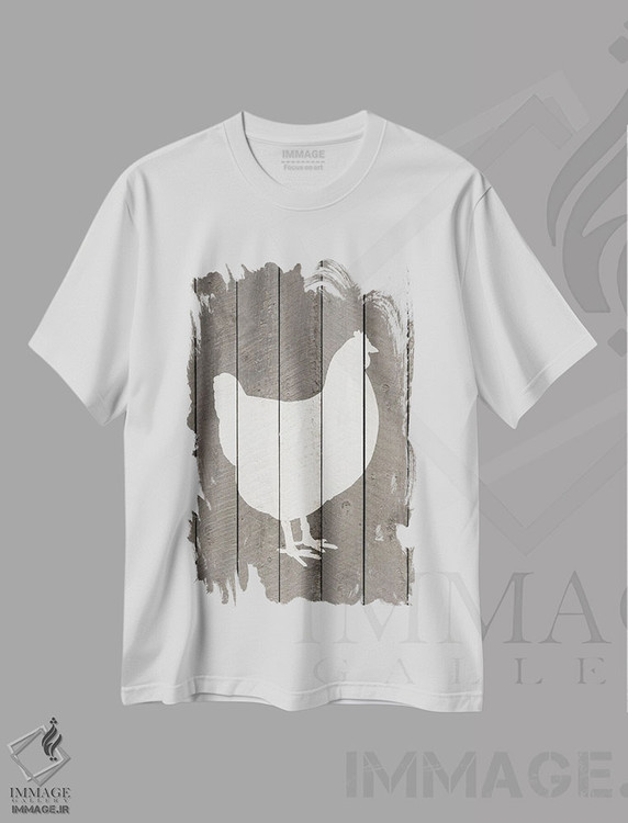 تیشرت طرح دار مرغ روستایی، دکور روستایی اثر امیلی وینتیج کو | immage.ir