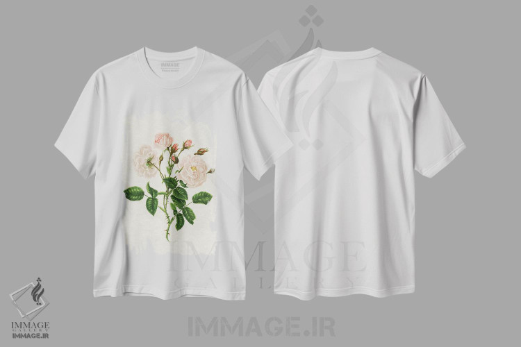 تیشرت طرح دار رز وحشی، تزئینی اثر امیلی وینتیج کو | immage.ir