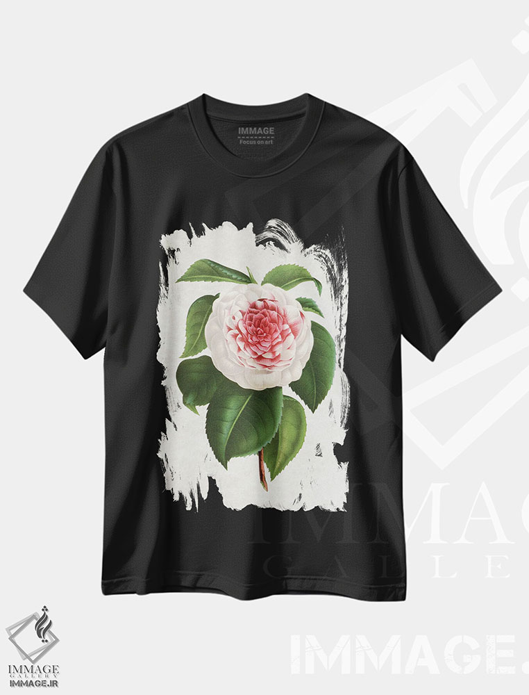 تیشرت طرح دار کاملیا، تزئینی اثر امیلی وینتیج کو | فروشگاه ایماژ