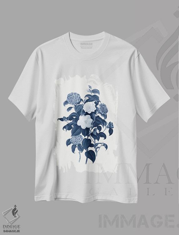 تیشرت طرح دار گیاه شناسی آبی قدیمی II، تزئینی اثر امیلی وینتیج کو | immage.ir