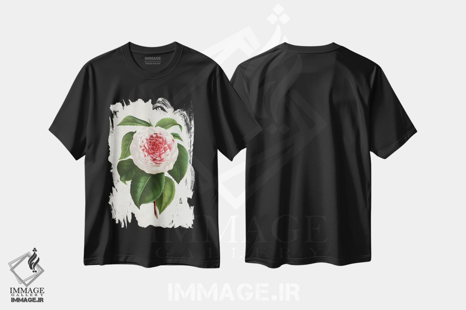 تیشرت طرح دار کاملیا، تزئینی اثر امیلی وینتیج کو | فروشگاه ایماژ