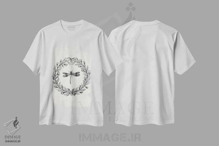 تیشرت طرح دار حلقه سنجاقک، تزئینی اثر امیلی وینتیج کو | فروشگاه ایماژ