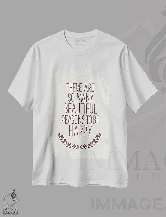 تیشرت طرح دار نقل قول شادی، تزئینی اثر امیلی وینتیج کو | immage.ir
