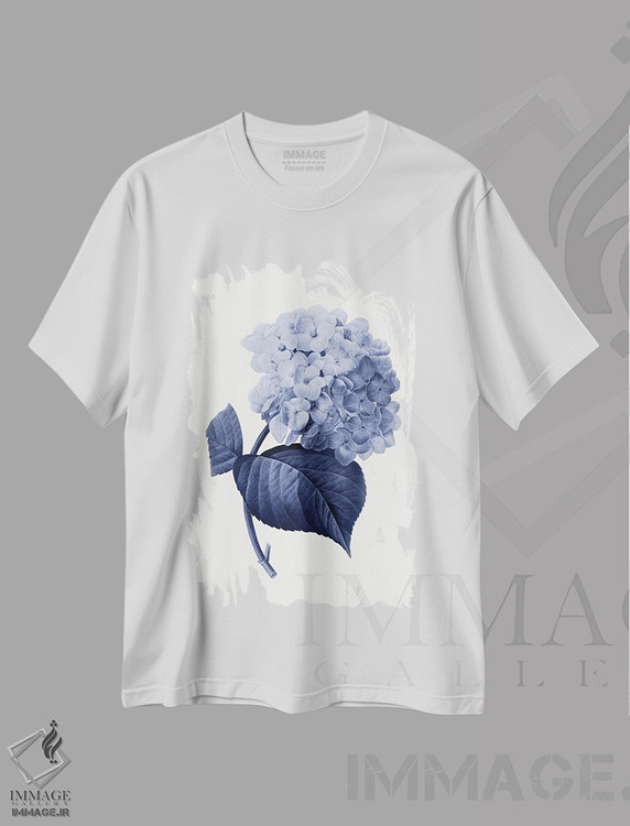 تیشرت طرح دار گیاه شناسی آبی قدیمی I، تزئینی اثر امیلی وینتیج کو | immage.ir