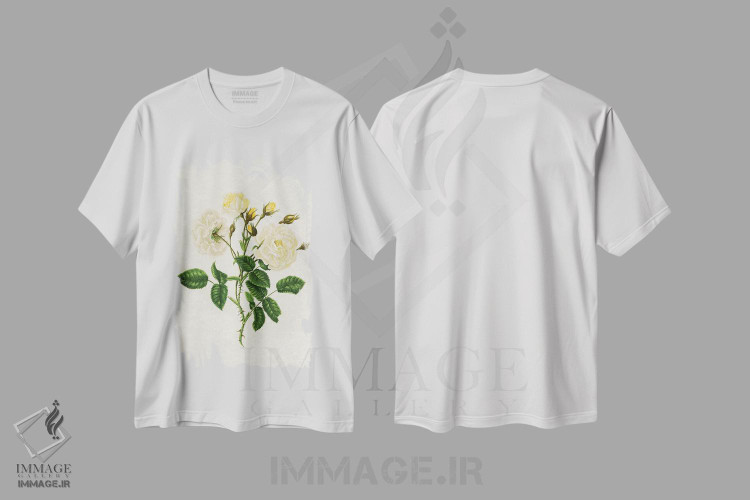تیشرت طرح دار رزهای زرد قدیمی، تزئینی اثر امیلی وینتیج کو | فروشگاه ایماژ