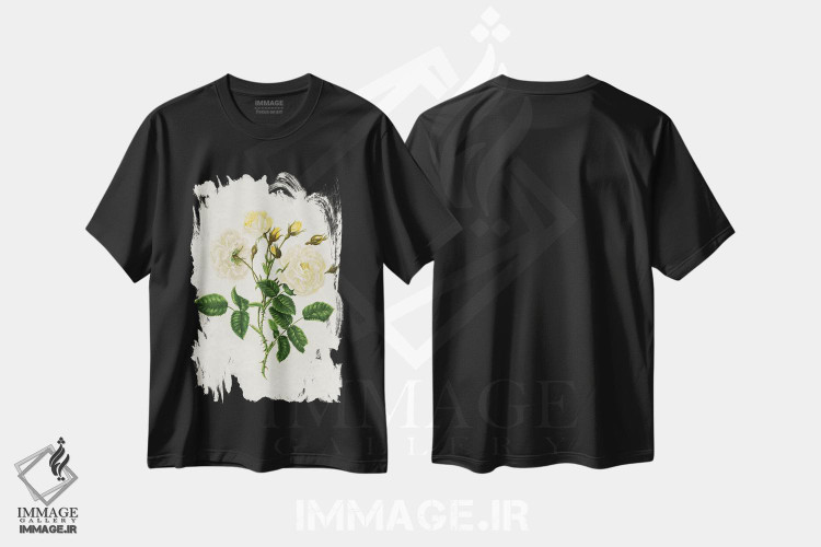 تیشرت طرح دار رزهای زرد قدیمی، تزئینی اثر امیلی وینتیج کو | immage.ir