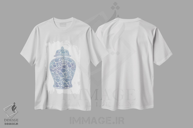 تیشرت طرح دار ظرف زنجبیل I، شینوازری اثر امیلی وینتیج کو | فروشگاه ایماژ