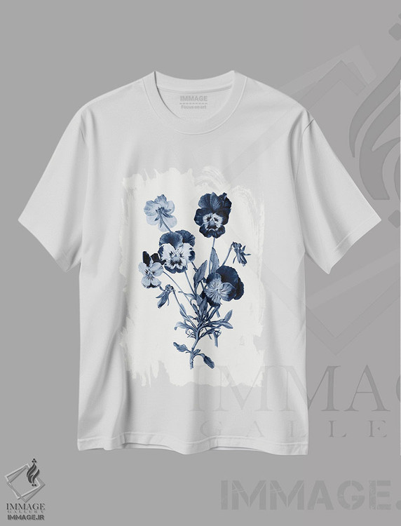 تیشرت طرح دار گیاه شناسی آبی قدیمی IV، تزئینی اثر امیلی وینتیج کو | immage.ir