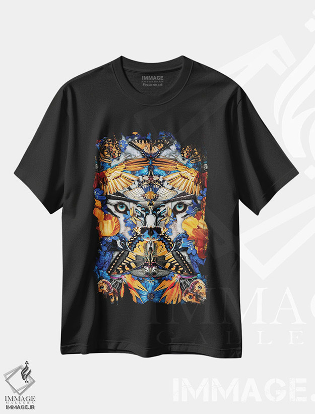 تیشرت طرح دار چشم های ناظر، حیوانات گروهی، هنر انتزاعی، آبستره اثر آدریان ویریو | فروشگاه ایماژ