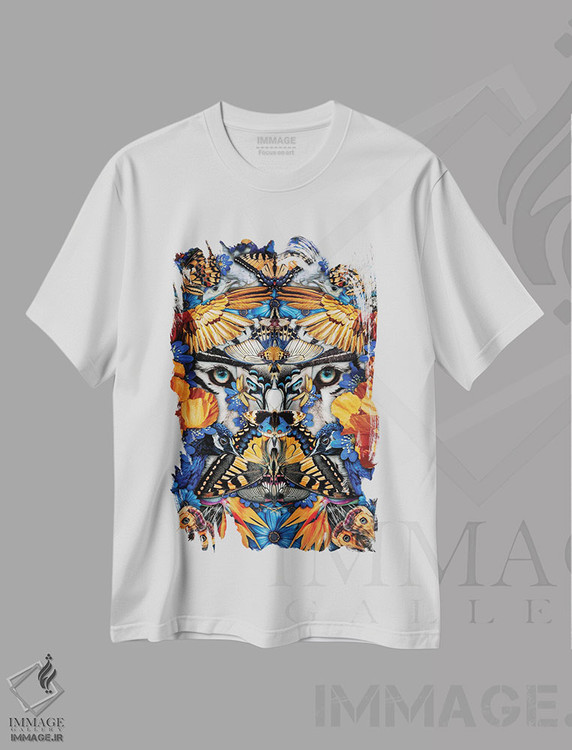 تیشرت طرح دار چشم های ناظر، حیوانات گروهی، هنر انتزاعی، آبستره اثر آدریان ویریو | immage.ir