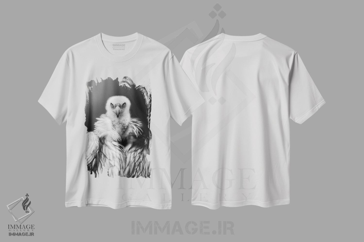 تیشرت طرح دار عقاب پادشاه، عکاسی سیاه و سفید اثر آدریان ویریو | فروشگاه ایماژ