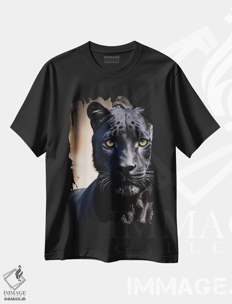 تیشرت طرح دار پلنگ سیاه، عکاسی ترکیبی اثر آدریان ویریو | immage.ir