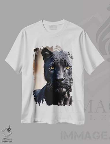 تیشرت طرح دار پلنگ سیاه، عکاسی ترکیبی اثر آدریان ویریو | فروشگاه ایماژ