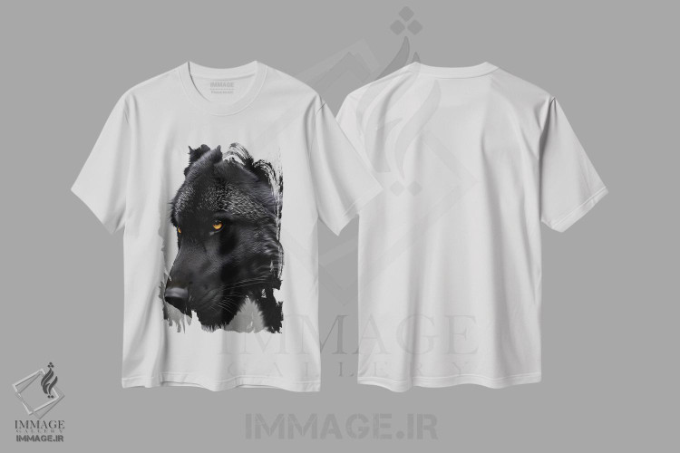 تیشرت طرح دار سر گرگ سیاه، عکاسی ترکیبی اثر آدریان ویریو | immage.ir