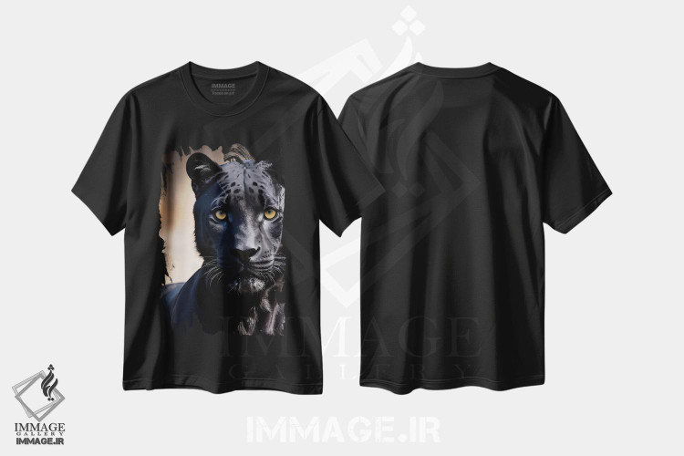 تیشرت طرح دار پلنگ سیاه، عکاسی ترکیبی اثر آدریان ویریو | immage.ir