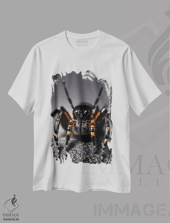 تیشرت طرح دار ماکرو عنکبوت، عکاسی ترکیبی اثر آدریان ویریو | فروشگاه ایماژ