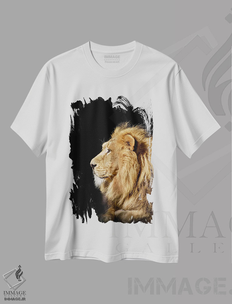 تیشرت طرح دار سر شیر جداشده، مدیوم اثر آدریان ویریو | immage.ir