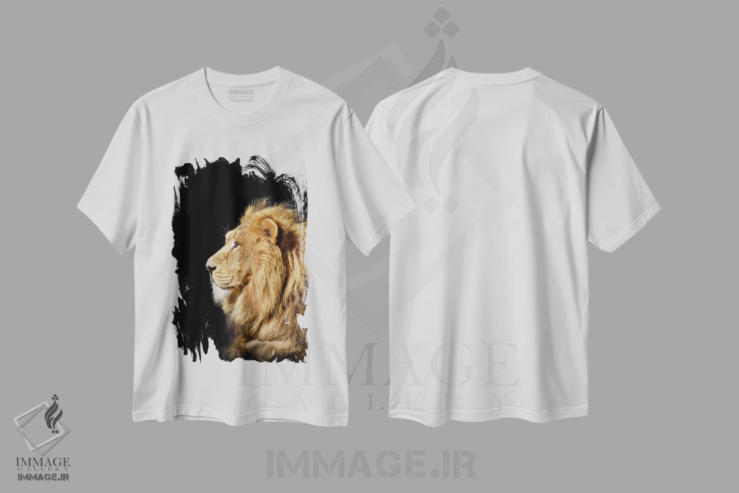 تیشرت طرح دار سر شیر جداشده، مدیوم اثر آدریان ویریو | immage.ir