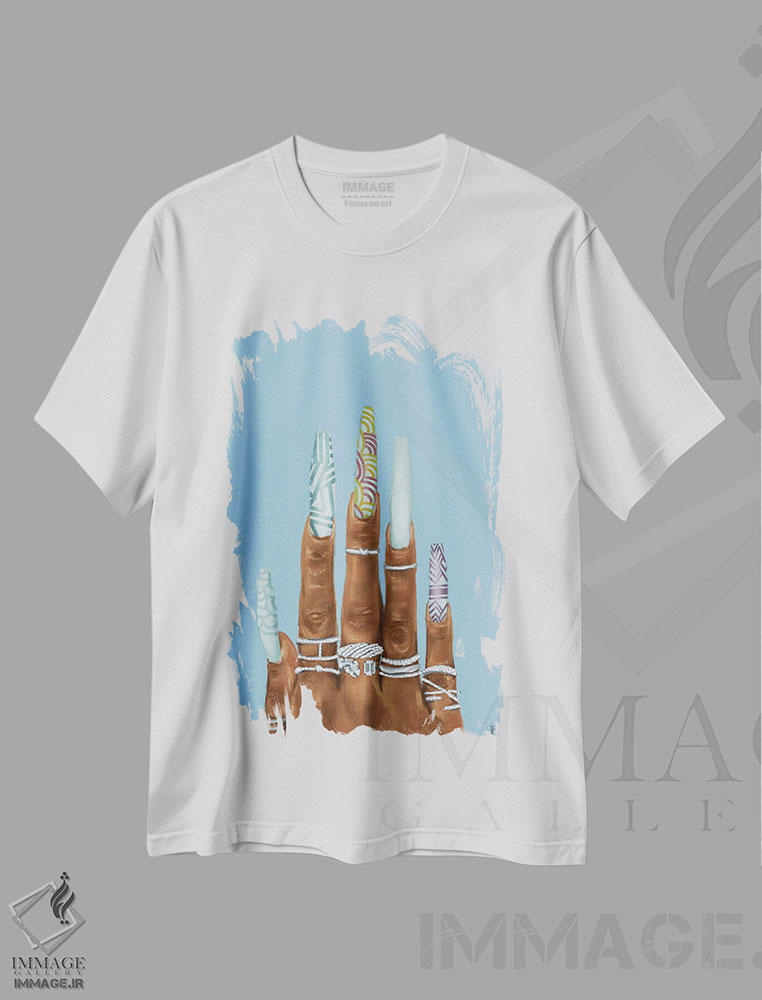 تیشرت طرح دار پنجه ها، هنر آمریکایی آفریقایی تبار اثر آماندا وایت هرست | فروشگاه ایماژ